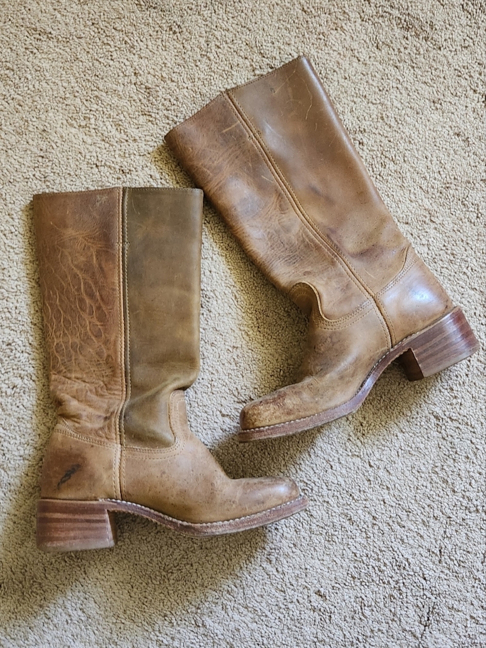FRYE Women's Sz 8M CAMPUS 14L 77050 DBN Brown Leather Western Festival Boots - Picture 11 of 12